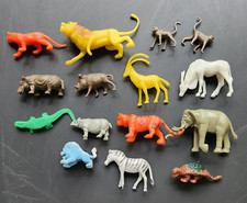 Wild Animal Toy Action Figures Lot of 15 Variety Mixed Lot Small Sized Savannah