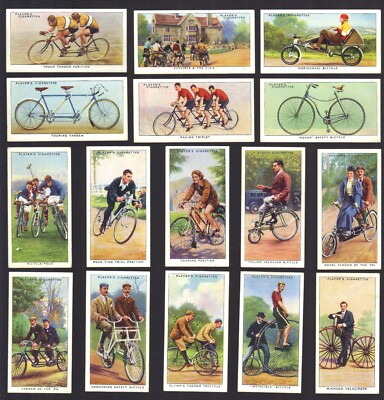 cycling cigarette cards CIGARETTE CARDS. John Player Tobacco. CYCLING. (Complete Set of 50).  (1939)