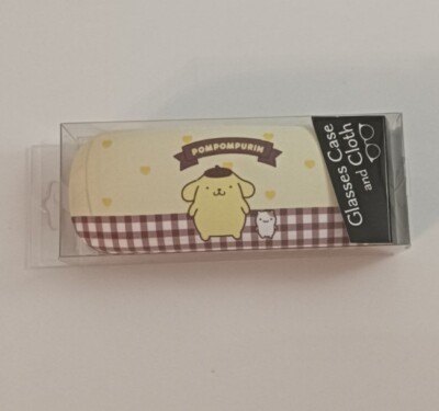 Pompompurin sanrio, eyeglasses case with cloth Japan Sanrio Glasses Case - Pompompurin & Friends : Gingham  main image 2