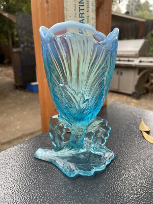 Blue Opalescent Glass Vintage | eBay