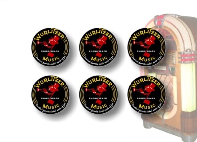 6 Johnny One Note 3'' Jukebox Wallbox Graphic Vinyl Decals Wall Box 1015 Stickers