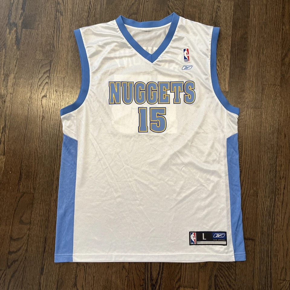 Camiseta Denver Nuggets Carmelo Anthony Reebok Grande Blanca Para Hombre De Colección Foto 2 de 4