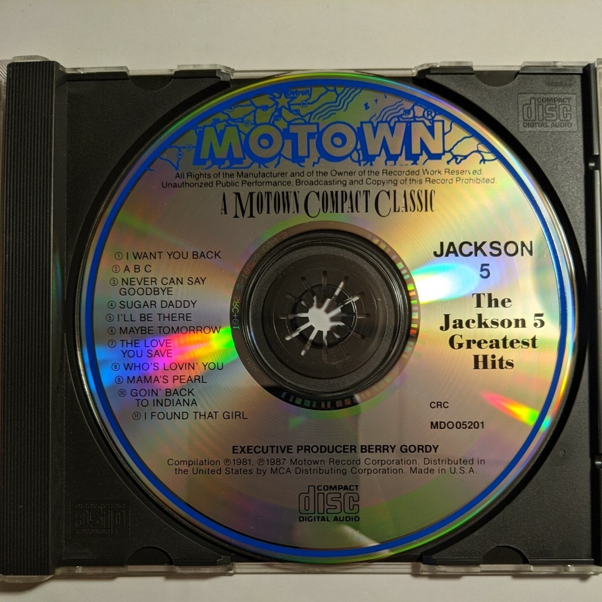 JACKSON 5 Greatest Hits CD ~ Motown Classic ~ NM writing on