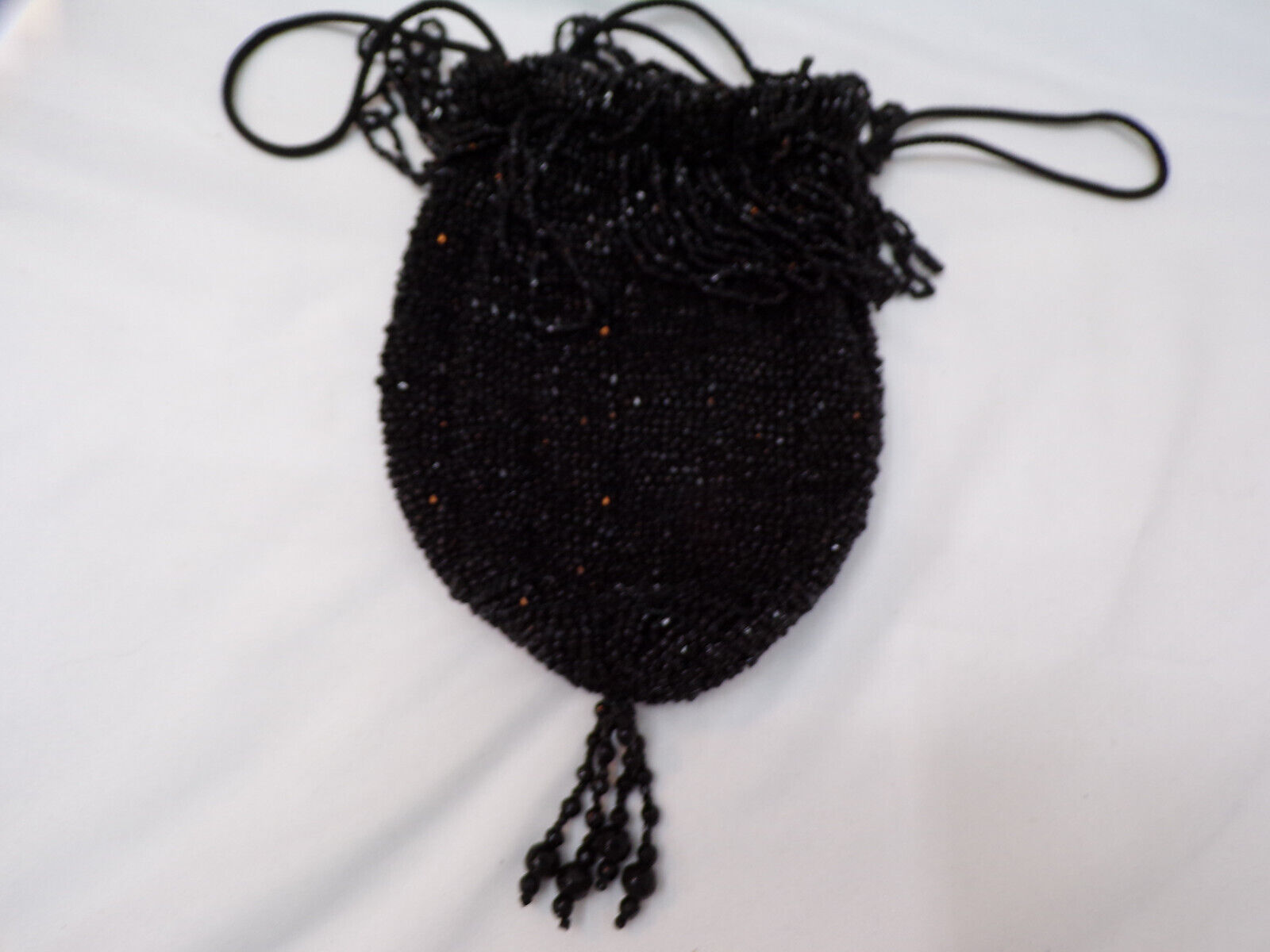 Vintage Beaded Pouch Purse With Tassel - image 5
