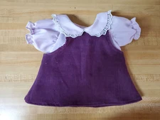 PURPLE CORD CORDUROY JUMPER +LAVENDER BLOUSE  SET for 16" CPK Cabbage Patch Kids