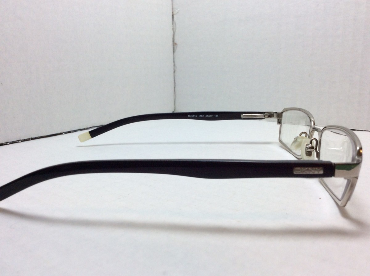 DKNY DY5515 1002 Silver Black Rectangle Eyeglasses 50-17 130 DKNY DY5515 1002 Silver Metal Black Rectangle | Mercari main image 4