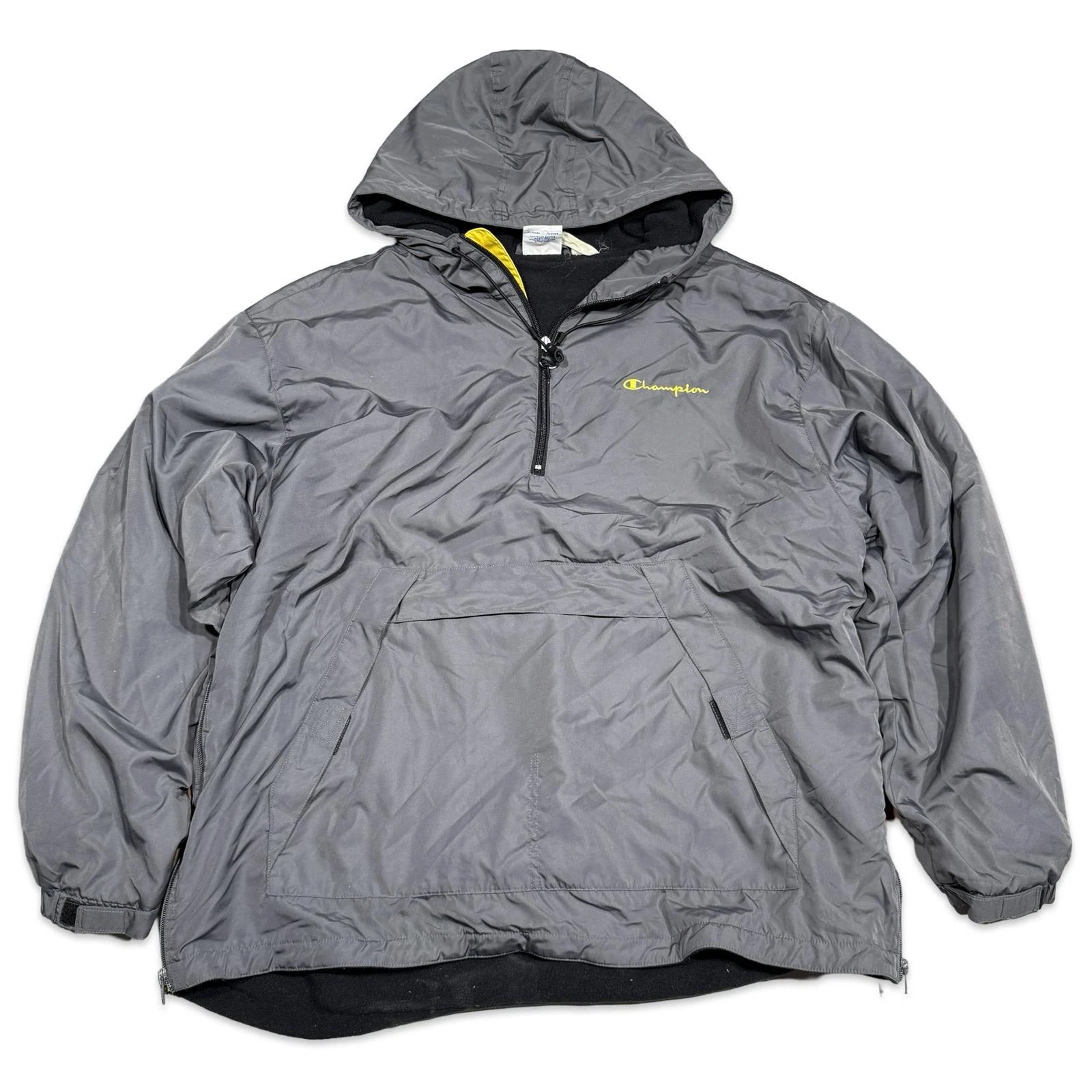 Champion Windbreaker Gray Pullover Inner Fleece Jacket
