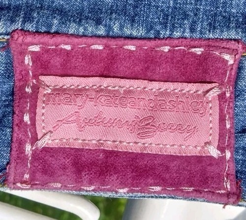 Mary Kate & Ashley Autumn Berry Denim Skort Size 7 Velvet Ruffled Very Nice! - Picture 9 of 15