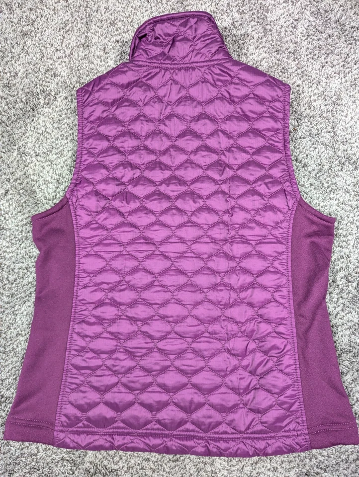 LL Bean Vest Womens Small Purple Quilted Full Zip Puffer Hike Ski OHMS9 - Image 2 of 4