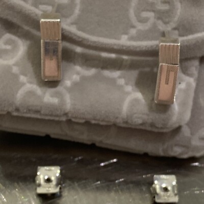 Echt & Vintage Gucci Sterling Silber G Ohrringe komplett gepunzt selten