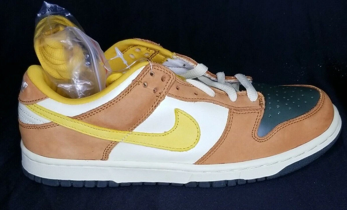 Nike Dunk Low Pro SB Skateboard Shoe 2005 VAPOR MINERAL YELLOW SZ 8.5 304292-271