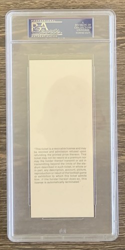 1974 Super Bowl VIII Full Ticket PSA graded a MINT 9 Larry Csonka Dolphins MVP! - Picture 4 of 6