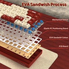 AJAZZ AK680 60% Wired Mechanical Gaming Keyboard,Hot-Swappable Rainbow Backlit 12