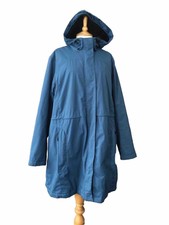 Ll Bean Jacket Womens Xl Blue Parka Rain Coat Lined Outdoors Hike Waterproof