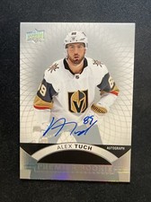 17-18 UD Premier Hockey Rookie Auto Silver Spectrum 86 Alex Tuch