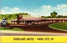 Linen Postcard Parkland Motel U.S. 31-W at Junction 255 in Park City, Kentucky