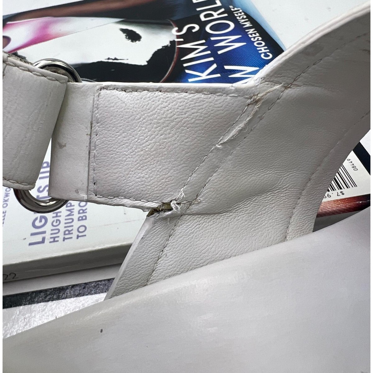 PRADA Cloudburst White Strappy 'Prada' Logo Platform Sandals Size
