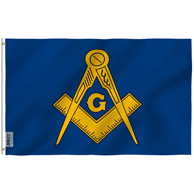Anley Fly Breeze 3x5 Foot Masonic Flag Free Freemasonry Flags Polyester