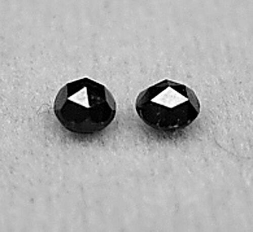 0.30+ Carats 2 Black Rose Cut ROUGH DIAMONDS Pair - Picture 1 of 1