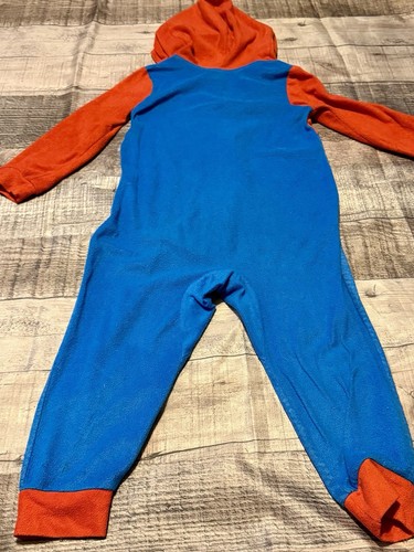 SUPER MARIO BROTHER Boys Union Suit Hooded Pajamas Boys 4/5 Read - Picture 4 of 6