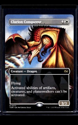2025 MTG Magic The Gathering TDM Tarkir Dragonstorm Borderless Clarion Conqueror