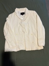 Banana Republic Cream Off-White Cotton Blazer SZ 4