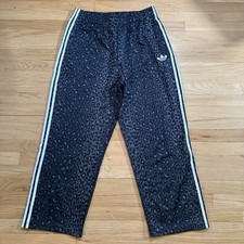 Adidas Originals Firebird Loose Leopard Black Track Pants Men's M JV7582 NWT