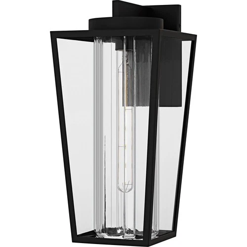 Matte Black  Outdoor Wall Lantern from the Jett Collection - Picture 1 of 5