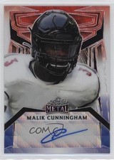 2023 Leaf Metal Portrait Red White & Blue Wave /3 Malik Cunningham Auto 4z8