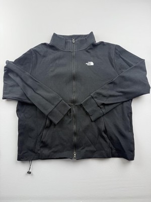 The North Face Jacket Mens XL Black Full Zip Fleece Stand Collar Outdoor Hiking