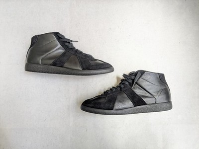 Maison Margiela Gat Sneakers Black Men 10 43 High Top Shoes Suede Leather Italy 
