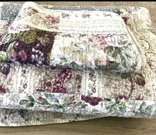 Vtg Cottagecore Floral Patchwork Quilt 88 X 79 Grandma Farmhouse Flowers Boho