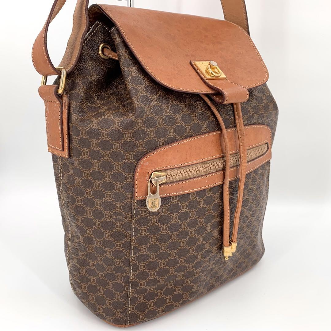 CELINE Macadam Triomphe Drawstring Shoulder Bag B… - image 1