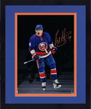 Framed Bo Horvat Islanders Signed 16x20 Celebration Spotlight Photo