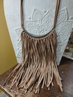 Vtg Chico's Silver+Suede Leather Fringe Cleopatra Bib Necklace Western Statement — photo 3