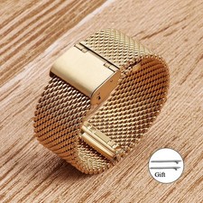 1.0 Milanese Mesh Stainless Steel Watch Band Bracelet 18Mm 20Mm 22Mm 24Mm Bracel