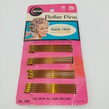 1960s Wil-hold Rubber Tip Roller Pins Double Coated Plastic Finish With Nylon