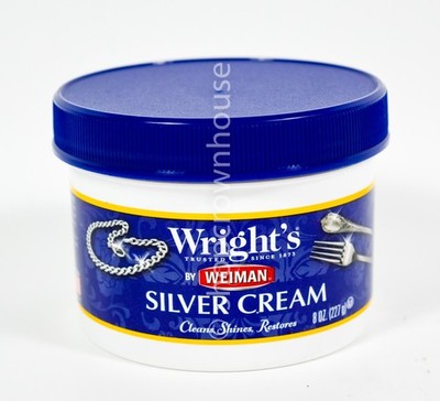 1 Wright's by WEIMAN SILVER CREAM 8 oz jar Cleans Shines Restores Silverware