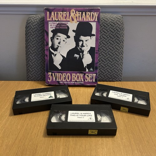 Laurel & Hardy 3 Video Box Set Collector's Edition 1997 - Picture 1 of 9