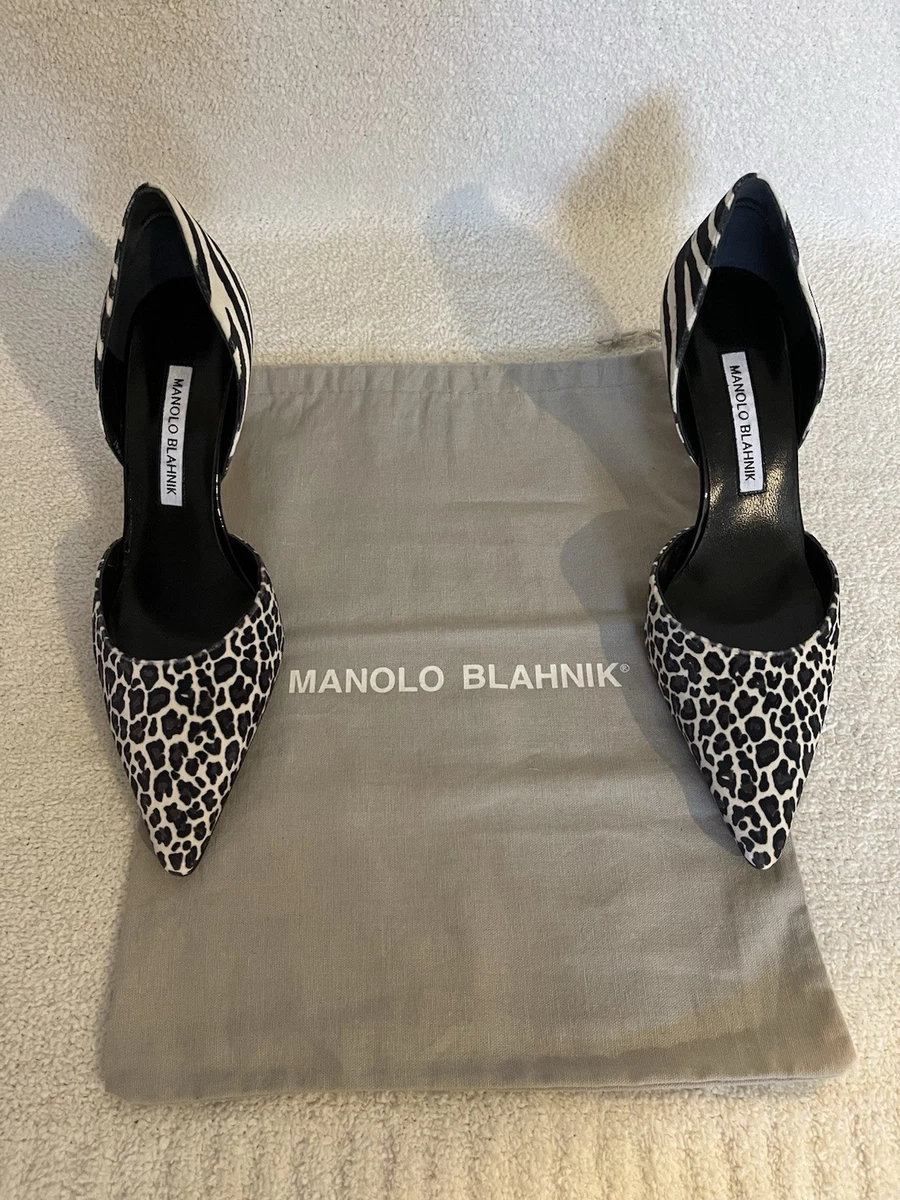 Manolo Blahnik Animal Print Mid (2-2.9 in) Heel Height Heels for