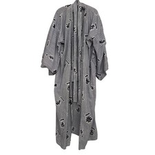 Traditional Yukata Summer Robe Made in Japan OS Cotton Stripe Festival Ichiban