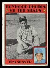 1972 Topps Baseball Card #347 Boyhood Photos of the Stars Tom Seaver