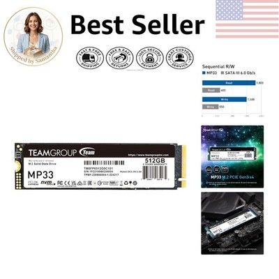 High-Performance 512GB M.2 NVMe SSD - 1700/1400 MB/s for Gaming & Work