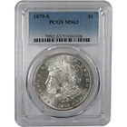 1879 S Morgan Dollar MS 63 PCGS Silver Uncirculated $1 Coin SKU:I23714