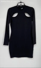 Divided By H&M Womens Black Mock Neck Long Sleeve Bodycon Dress Size Medium