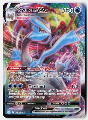 Kyurem VMAX - 049/196 - Holo VMAX Rare - Lost Origin - Pokemon - - Near Mint