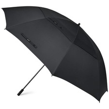 G4Free 80 Inch Huge Large Oversize Golf Umbrella Double Canopy 80 inch, Black