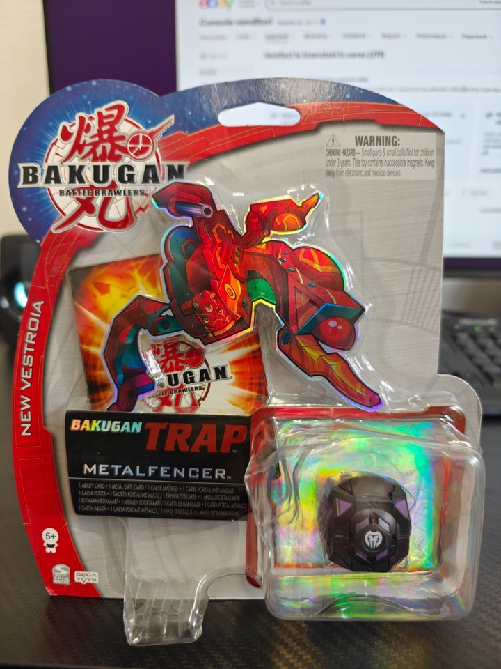Bakugan -Trap Metalfencer Darkus Vintage 2009/10/11 Spin Master Boîtier Scellé