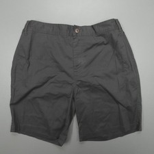 Linksoul Chino Shorts Grey Elastic Waist Cotton Blend Men's Size L