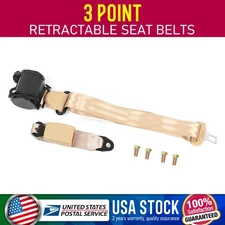 1 set 3 Point Retractable Car Safety Seat Belt Lap Diagonal Belt Kit Adjustable